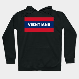 Vientiane City in Laos Flag Colors Hoodie